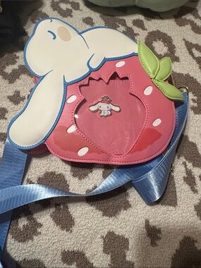 Sanrio Cinnamoroll Strawberry Shoulder Bag - Pink/White/Blue/Green